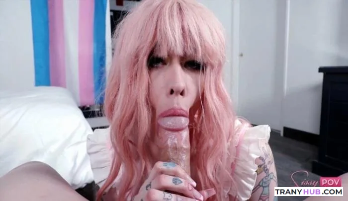 Harlee Chanel - Tattooed Sissy Maid Blowjob POV from SissyPOV