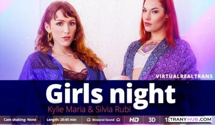 Kylie Maria and Silvia Rubi - VR Shemale Blowjob Duo