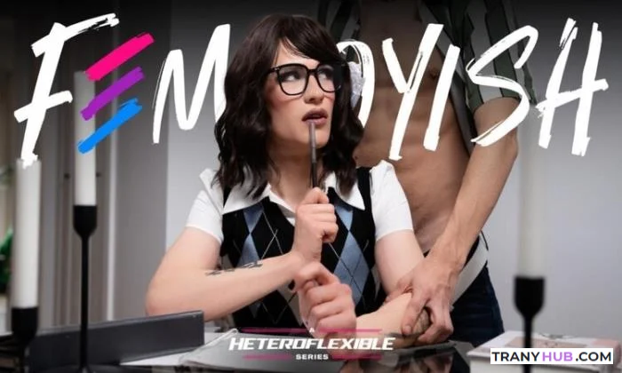 Tootsy and Leo Louis - Femboy Nerd Bareback from AdultTime