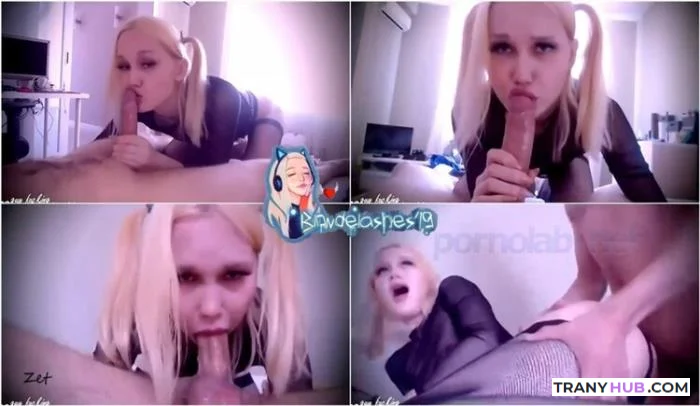 Blondelashes19 - Russian Shemale Bareback Hardcore Clip